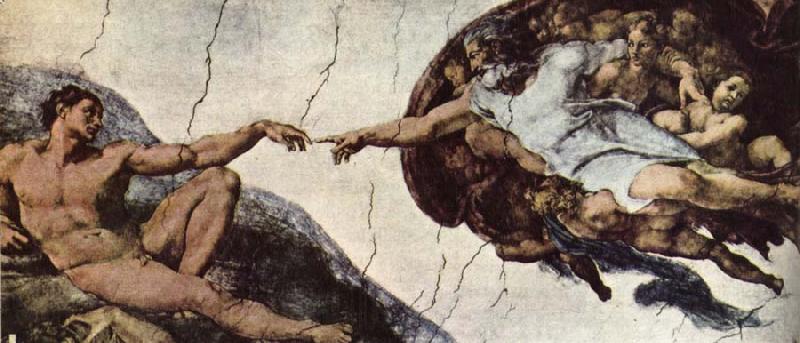 unknow artist Adams creation of Michelangelo Spain oil painting art